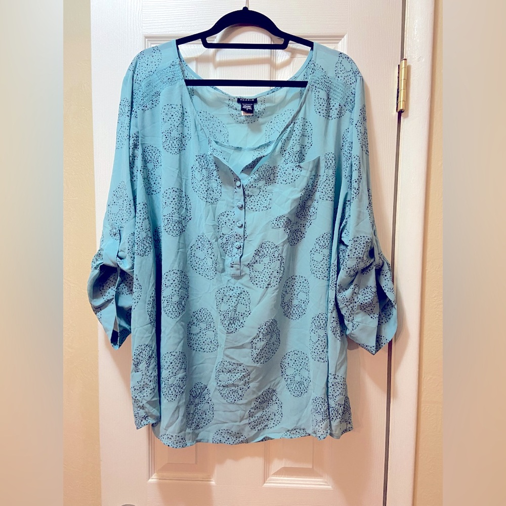 Torrid 3/4 Sleeve Tunic Style Shirt